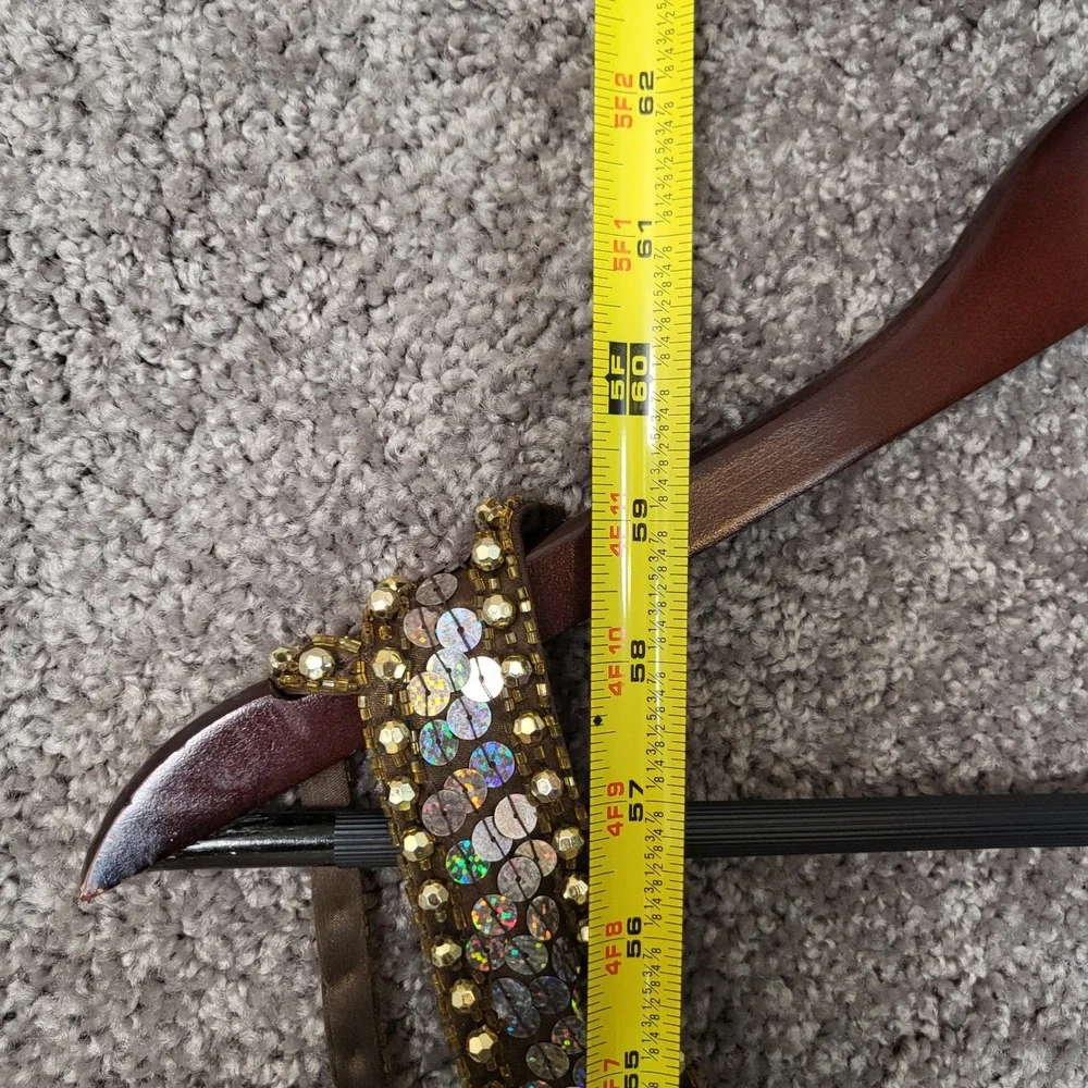 Niteline Della Roufogali Vintage Holographic Sequin Gown Brown‎ Bronze Size 6